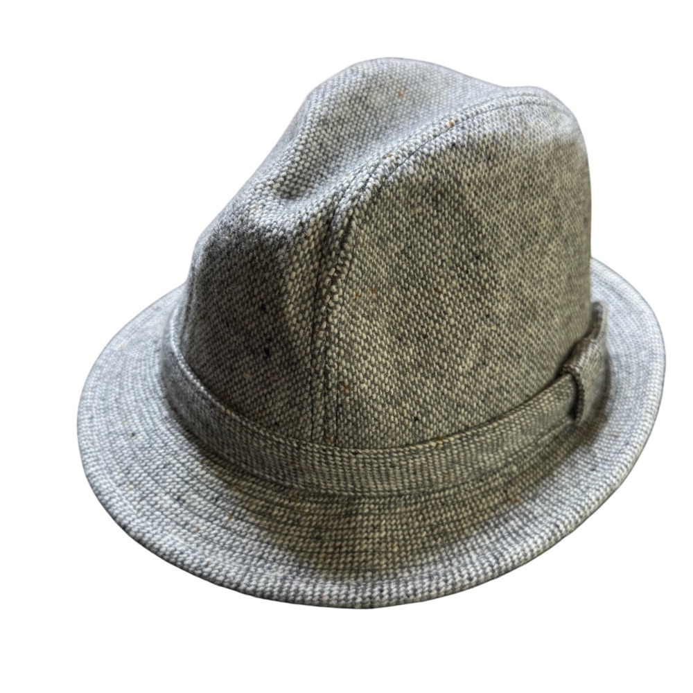 Dorfman Pacific Fedora Hat Mens Gray Tweed Dress‎ Casual Medium